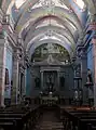 Baroque interior of the Church of San Sebastián.