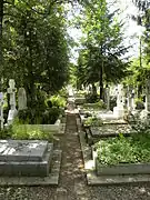 View of the cemetery