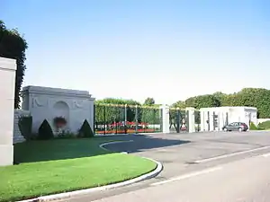 Entrance to the Saint Mihiel American Cemetery, Thiaucourt, France, completed 1934.