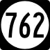 State Route 762 marker