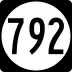 State Route 792 marker