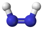 Ball and stick model of diazene ((Z)-diazene)