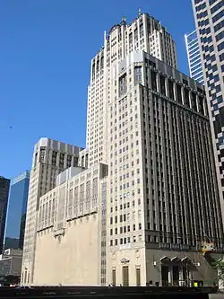 river facade of the Civic Opera Building