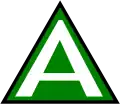 Green triangle, with letter A