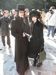 Gothic Lolita and Aristocrat styles at Jingu Bashi in 2007