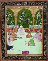 Co-education in Golconda: this painting represents a scene in a school with an old teacher seated in the middle in the mid-17th century, Sir Ratan Tata Art Collection 22.3427