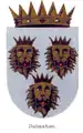 Old coat of arms of Dalmatia (Habsburg Monarchy) featuring Eastern crowns