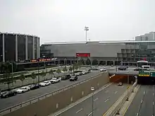 M-10 (Lodge Freeway) passing under Cobo Hall