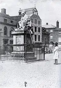 Photograph by Lucas of Johnson statue taken in 1859