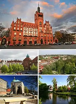 City Hall, New Gate, view from City Hall to the park and the Pomeranian Dukes' Castle, Castle Complex (The Castle, Gate Mill, Granary Richter)