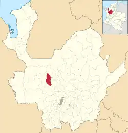 Location of the municipality and town of Buriticá in the Antioquia Department of Colombia