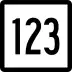 Route 123 marker