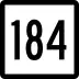 Route 184 marker