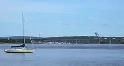 View of the Connecticut River in Old Lyme near its mouth at Long Island Sound