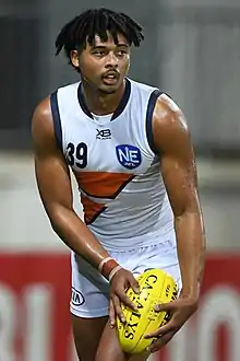 Connor Idun playing for Greater Western Sydney in 2019