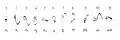 All eleven numerals found in the Kandyan Convention are given in the second row and the corresponding numerals which are given by Mendis Gunesekera are given below for comparison. Number 2 and 3 of Sinhala Illakkam have a slight variation.