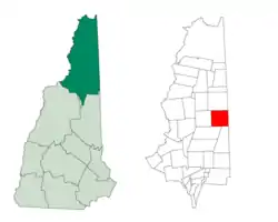 Location in Coös County, New Hampshire