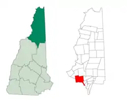 Location in Coös County, New Hampshire