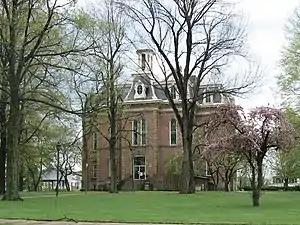 Public square surrounding the Coshocton County Courthouse