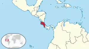 Location of Free State of Costa Rica