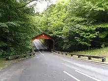 Covered bridge along Pierce Stocking Scenic Drive