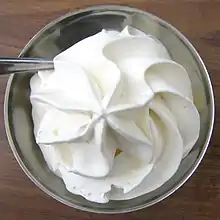 Crème Chantilly, created at the Château de Chantilly.