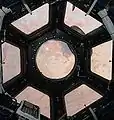 The Sahara viewed through the Cupola with its shutters open