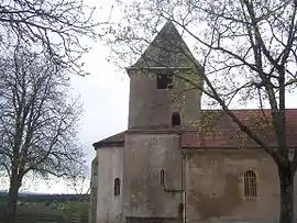 The church in Curdin