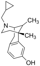 Chemical structure of Cyclazocine.