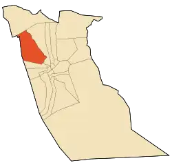 Location of Reguiba commune within El Oued Province