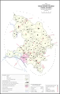 Map of Dalmau CD block