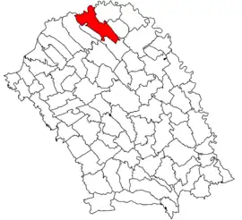 Location in Botoșani County