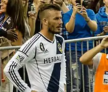 David Beckham sporting an undercut hairstyle, 2012