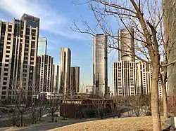 Dawangjing Business District, located at the east end of Donghu Subdistrict