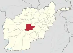 Map of Afghanistan with Daikundi highlighted