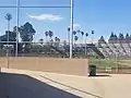 Dee Fee Field scoreboard (football stands constructed on baseball infield)