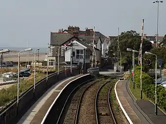 View from the station footbridge looking north.