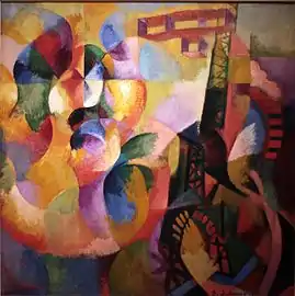 Robert Delaunay, Soleil, Tour, Aéroplane (Sun, Tower, Airplane), 1913