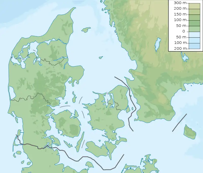 Map showing the location of View from Bronze Age Mound, Stabelhøje, Denmark.