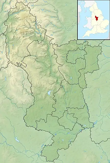 Combs Reservoir is located in Derbyshire