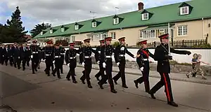 Detachment of the Falkland Islands Defence Force in No. 1 dress