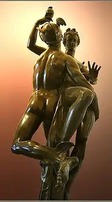 Adriaen de Vries, Mercury and Psyche, Northern Mannerist life-size bronze, made in 1593 for Rudolf II, Holy Roman Emperor