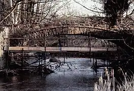 The Diamond Bridge undergoing restoration.