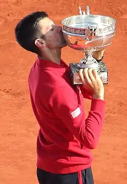 Novak Djokovic, the 2023 men's singles champion. It was his record-breaking twenty-third major title and his third at the French Open.