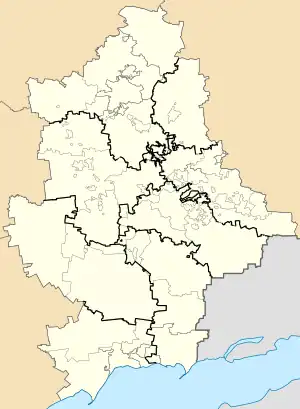 Sanzharivka is located in Donetsk Oblast