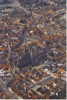 Aerial view of Tournai