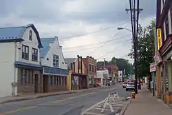 Downtown looking north along NY 42