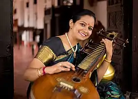 Jayanthi Kumaresh with the Saraswathi Veena