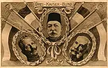 Wilhelm II, Mehmed V, Franz Joseph: The three emperors of the Central Powers in World War I.