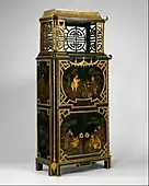 Drop-front secretaire (secrètaire à abattant); 1770–1775; painted and varnished oak, mahogany, purplewood and gilt-bronze mounts; 152.4 × 67.9 × 34 cm; Metropolitan Museum of Art